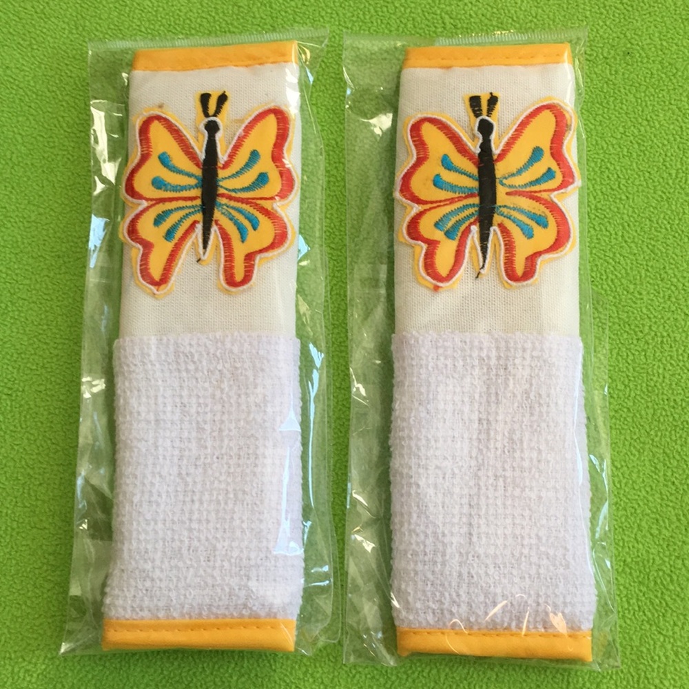 Yellow Butterfly Refrigerator Handle Cover